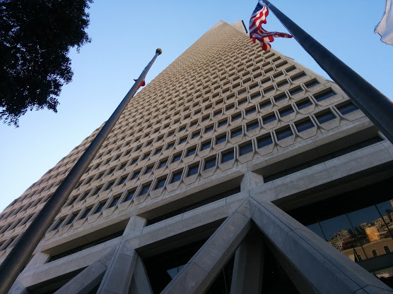 A pyramid from the ground