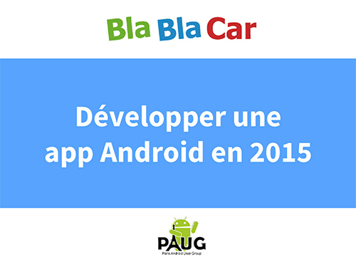 Développer une app Android en 2015